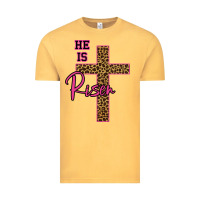 Vintage Mustard He Is Risen Leopard Vintage Tee - Bettercallsaul