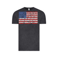 Vintage Black political protest american flag   stand united t shirt Vintage Tee - longCreatives