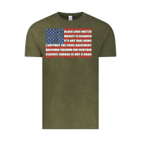 Vintage Olive political protest american flag   stand united t shirt Vintage Tee - longCreatives