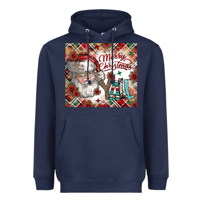 Merry Christmas Y'all Heavyweight Hoodie by CowhideDigitalArt | Teevron