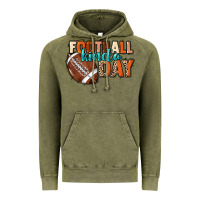 Vintage Olive Football kinda day Vintage Hoodie - NancyCooperArtShop