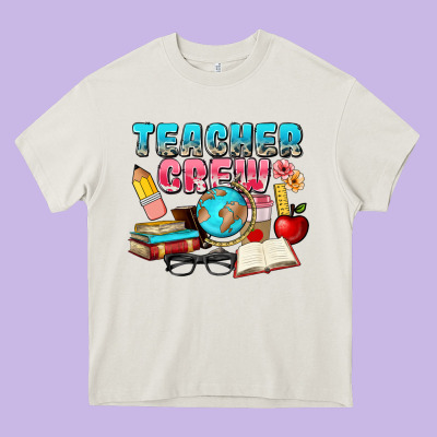 Teacher Crew Heavy Core Tee Designed By Nancycooperartshop