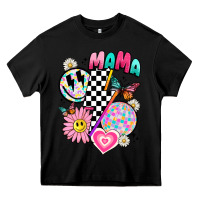 Black retro mama Heavy Core Tee - JahusDesignShop
