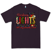 Plum christmas lights are my favorite color Premium Tee - MaliasSmallBusiness