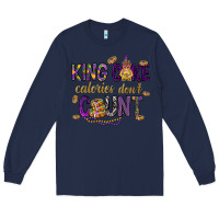 Navy King cake calories don't count Long Sleeve Tee - HowdyJamesFarm