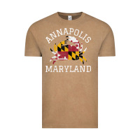 Vintage Coffee Annapolis Maryland Crab State Flag Home Travel Vintage Vintage Tee - longCreatives