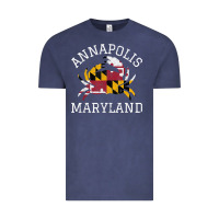 Vintage Denim Annapolis Maryland Crab State Flag Home Travel Vintage Vintage Tee - longCreatives