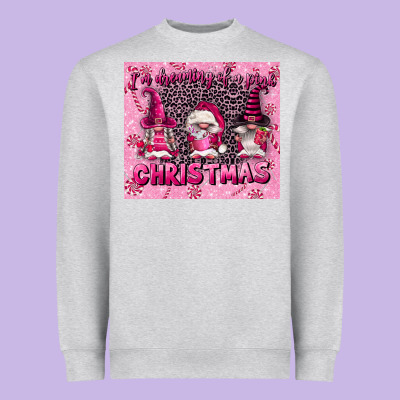I'm Dreaming Of A Pink Christmas Heavyweight Sweatshirt Designed By Fadigitalartstudio