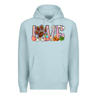 Blue Mist Easter love dog paw Premium Hoodie - BundleAndBundleShop