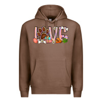 Chestnut Easter love dog paw Premium Hoodie - BundleAndBundleShop
