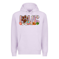 Lilac Easter love dog paw Premium Hoodie - BundleAndBundleShop