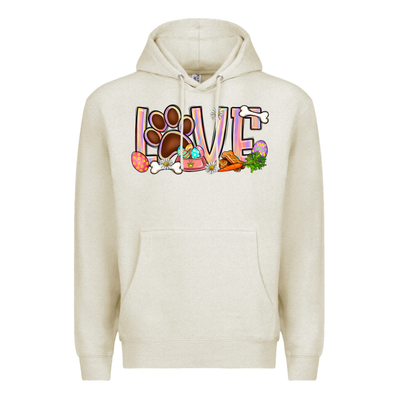 Easter Love Dog Paw Premium Hoodie by BundleAndBundleShop | Teevron