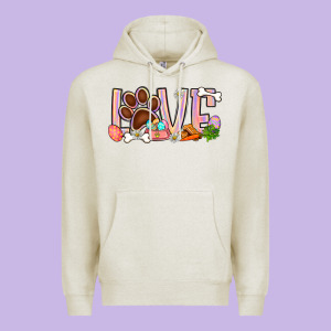 Easter Love Dog Paw Premium Hoodie Designed By Bundleandbundleshop