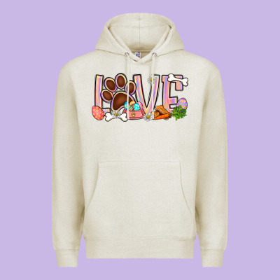 Easter Love Dog Paw Premium Hoodie Designed By Bundleandbundleshop
