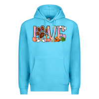 Ocean Blue Easter love dog paw Premium Hoodie - BundleAndBundleShop