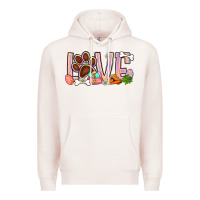 Pale Pink Easter love dog paw Premium Hoodie - BundleAndBundleShop
