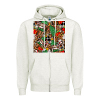 Oatmeal Heather christmas donkey Zipper Hoodie - FaDigitalArtStudio