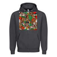 Smoke christmas donkey Zipper Hoodie - FaDigitalArtStudio