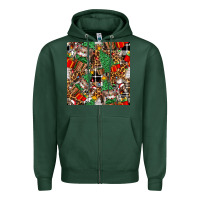 Sports Green christmas donkey Zipper Hoodie - FaDigitalArtStudio