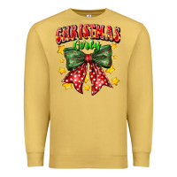 Antique Gold festive holiday bow design Premium Sweatshirt - CowhideDigitalArt