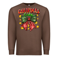 Chestnut festive holiday bow design Premium Sweatshirt - CowhideDigitalArt