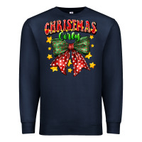 Navy festive holiday bow design Premium Sweatshirt - CowhideDigitalArt