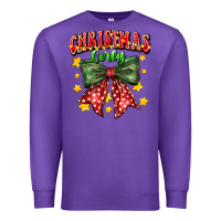 Purple festive holiday bow design Premium Sweatshirt - CowhideDigitalArt