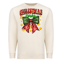 Sandshell festive holiday bow design Premium Sweatshirt - CowhideDigitalArt