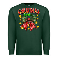 Sports Green festive holiday bow design Premium Sweatshirt - CowhideDigitalArt