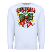 White festive holiday bow design Premium Sweatshirt - CowhideDigitalArt