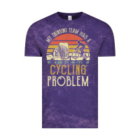 Cloud Purple my drinking team has a cycling problem cotton t shirt funny dad gift c Vintage Tee - longCreatives
