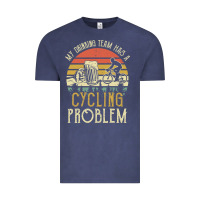 Vintage Denim my drinking team has a cycling problem cotton t shirt funny dad gift c Vintage Tee - longCreatives