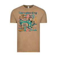 Vintage Coffee i sew a piece of my heart into every quilt i make Vintage Tee - RanaPortraitStore