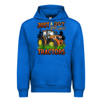 Cobalt just a boy who loves tractors Urban Hoodie - BarkalooDesign