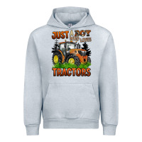 Heather Grey just a boy who loves tractors Urban Hoodie - BarkalooDesign