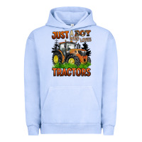 Pigment Grape Ice just a boy who loves tractors Urban Hoodie - BarkalooDesign