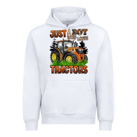 White just a boy who loves tractors Urban Hoodie - BarkalooDesign