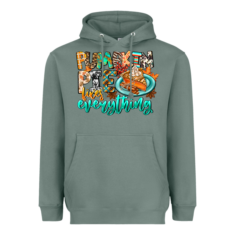Pumpkin Pie Fixes Everything Heavyweight Hoodie by CowhideDigitalArt | Teevron