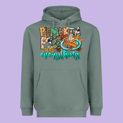 Pumpkin Pie Fixes Everything Heavyweight Hoodie Designed By Cowhidedigitalart