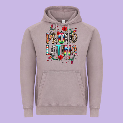 Proud Latina Vintage Hoodie Designed By Texasbilliewilder