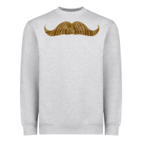 Heather Grey moustache fa element Heavyweight Sweatshirt - FaDigitalArtStudio