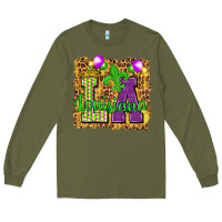 Army Green Louisiana leopard with balloons Long Sleeve Tee - HowdyJamesFarm