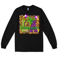 Black Louisiana leopard with balloons Long Sleeve Tee - HowdyJamesFarm