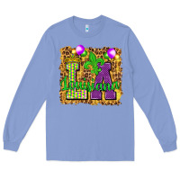 Colony Blue Louisiana leopard with balloons Long Sleeve Tee - HowdyJamesFarm