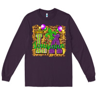 Plum Louisiana leopard with balloons Long Sleeve Tee - HowdyJamesFarm