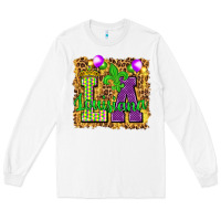 White Louisiana leopard with balloons Long Sleeve Tee - HowdyJamesFarm