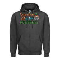 Charcoal Heather sunday is for football Zipper Hoodie - BundleAndBundleShop