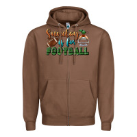 Chestnut sunday is for football Zipper Hoodie - BundleAndBundleShop