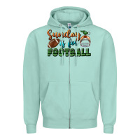 Seafoam sunday is for football Zipper Hoodie - BundleAndBundleShop