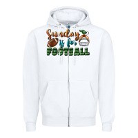 White sunday is for football Zipper Hoodie - BundleAndBundleShop